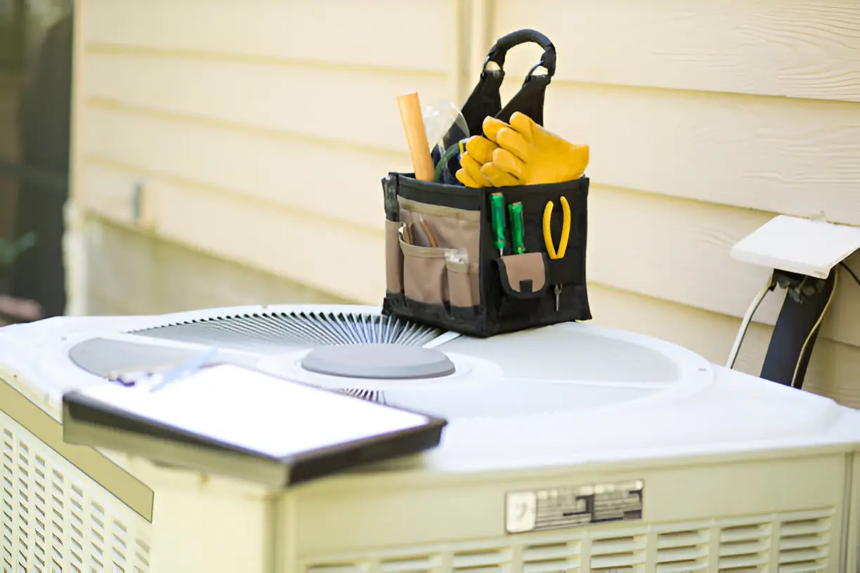 Home 8 Experienced Air Conditioning Contractor in Bonita Springs performing AC maintenance